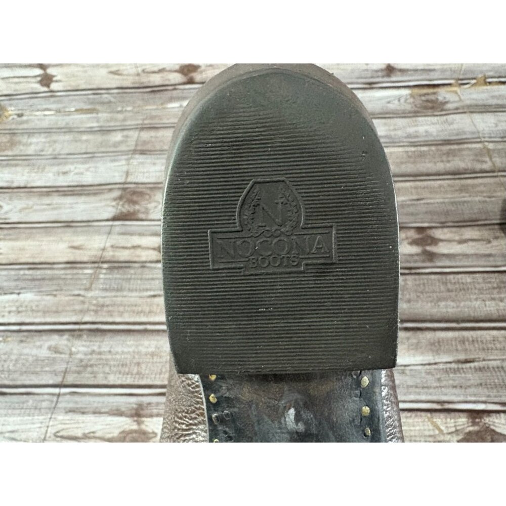 Nocona Oily Toro two tones Cowboy Boots Size 11.5 3E color brown made in Usa - Picture 7 of 9